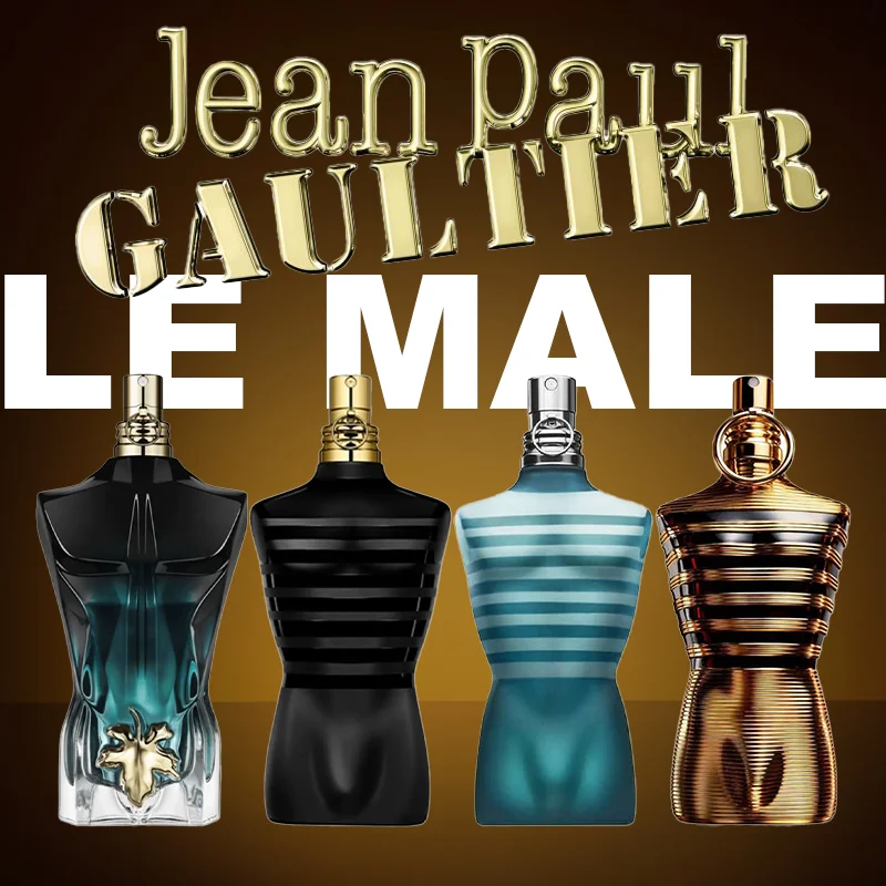 Jean Paul Gaultier Le Male Le Parfum, Le Male Elixir, Le Male Le Parfum Le Beau, Set de Cuatro Piezas
