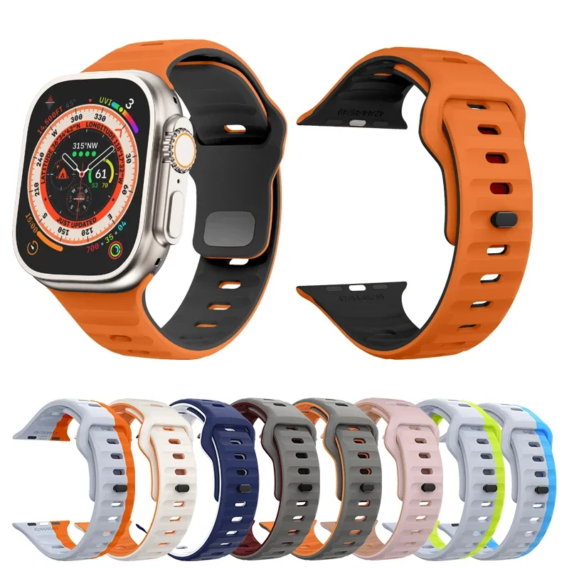 애플워치 밴드 41mm 40mm 여성용 실리콘 부품 야외 밴드 액세서리 스트랩 (애플워치 밴드 49mm 45mm 호환)