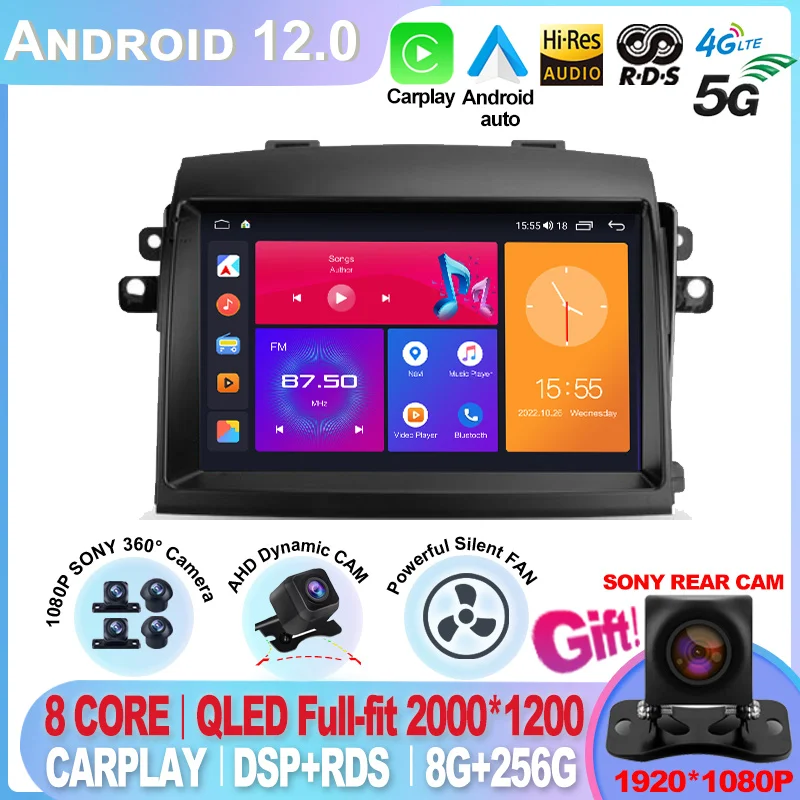 

For Toyota Sienna 2 II XL20 2003 - 2010 Navigation stereo GPS Android 12 Car Radio Multimedia Video Player No 2din 2 din dvd