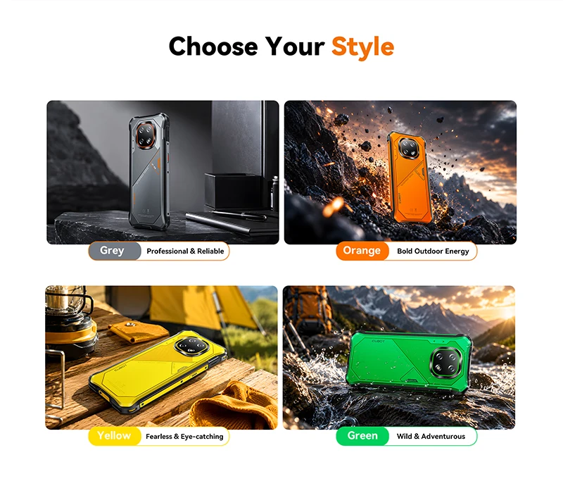Rugged Smartphone Android 16 Cubot KingKong ES 5, Up to 24GB RAM(12+12GB), 256GB ROM, 6.88" 120Hz Screen, 7000mAh Mega Battery