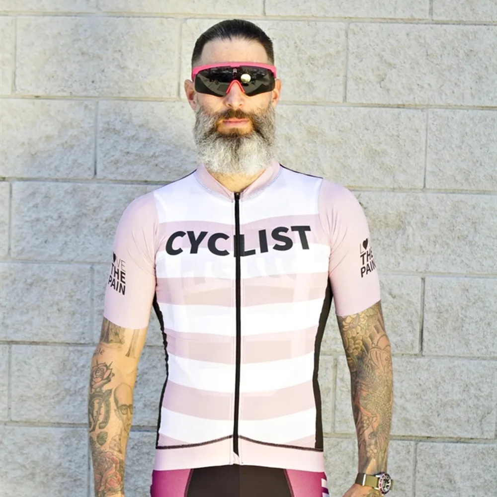 

Love The Pain Cycling Jersey Maillot Men Summer Ciclismo Bicycle Clothing Uniforme Bicicleta Culotte Bib Shorts Jersey Ciclismo