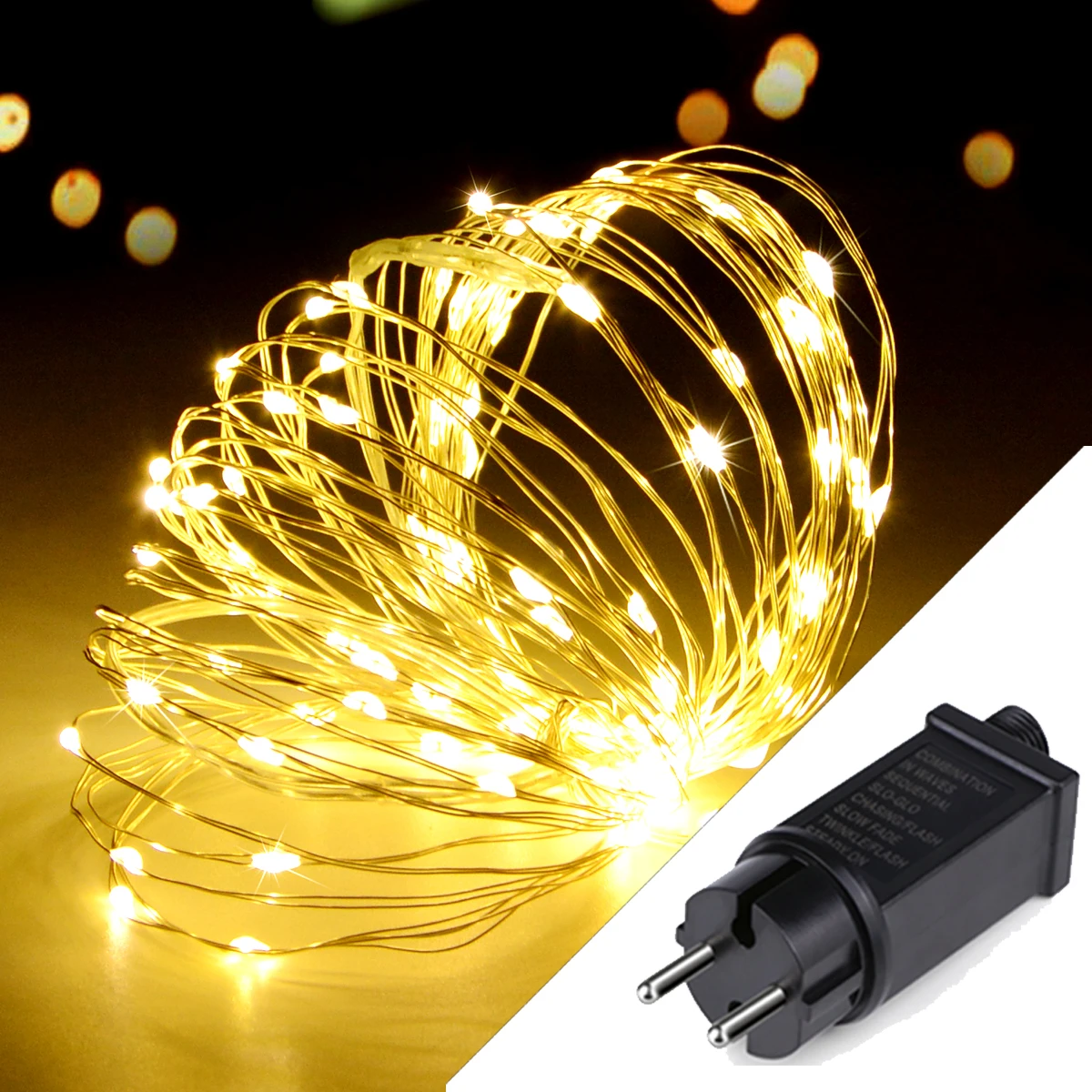 

24 В 10-100 м уличные рождественские светодиодные гирлянды, украшения, сказочная лампа для дома, свадьбы, вечеринки, праздничные огни, полосы-Q