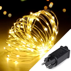 24V 10M-100M Outdoor Christmas LED String Light Garlands Decoraction Fairy Lamp For Home Wedding Party Holiday Lights Strip -Q