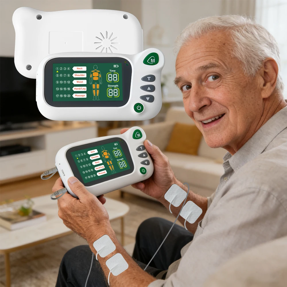 20 Modes Full Body Gentle Pulse Digital Body Soothing Care Massage Household Tool Massager Acupoint Sim Care Muscle Relax Device