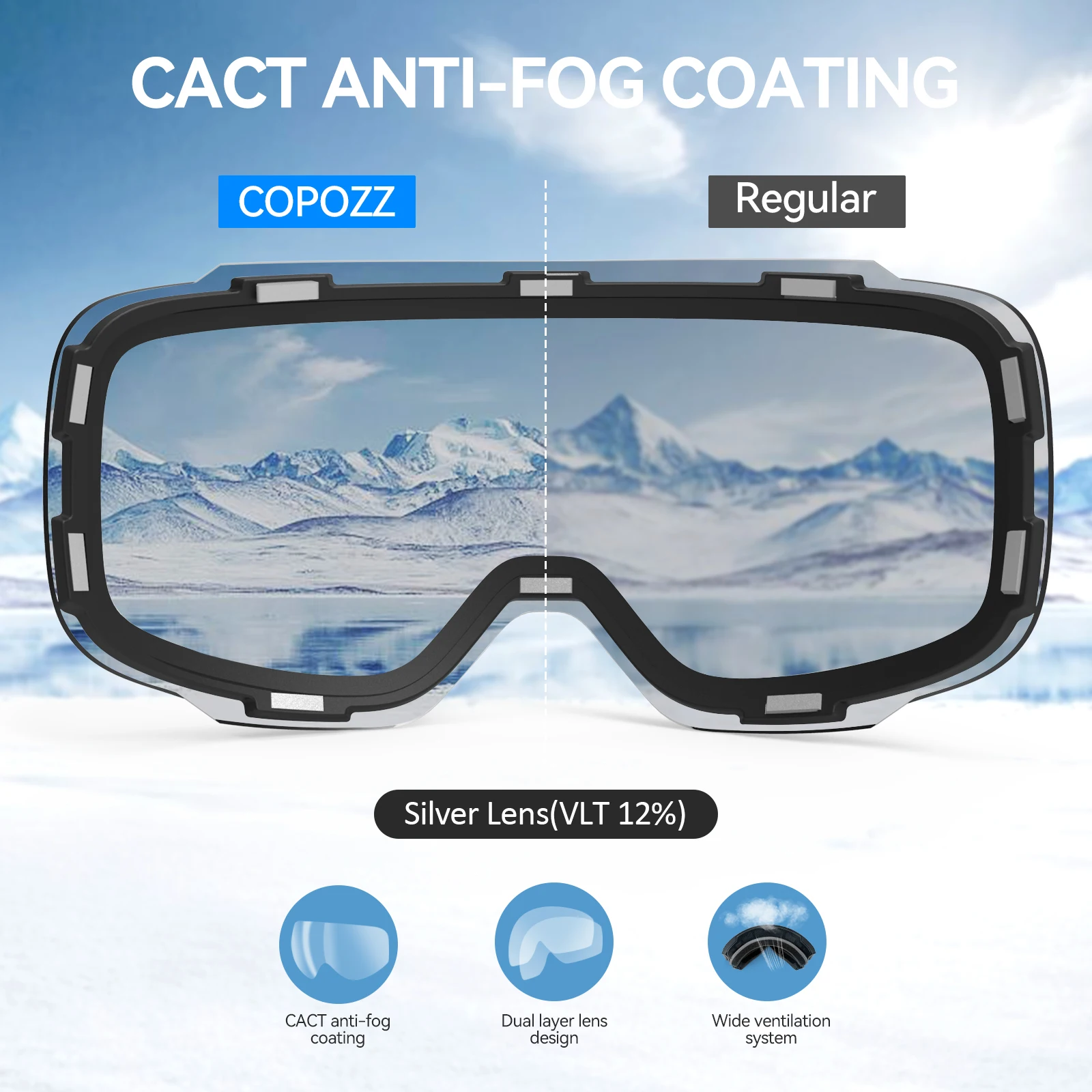 COPOZZ magnetyczne gogle narciarskie mężczyźni kobiety ochrona UV400 przeciwmgielna maska narciarska Outdoor Sport Snowboard okulary narciarskie dla