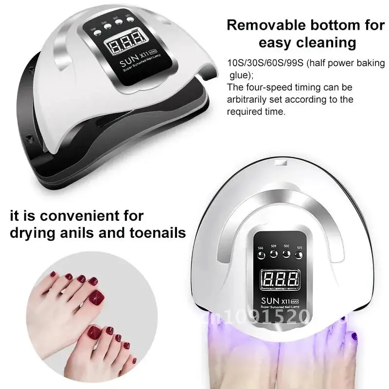 Nail lamp 132W/54W/36W High Power Gel Lamp  UV Lamp Fast Curing Nail Dryer With Big Room and Timer Smart Sensor Nail Tools