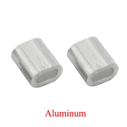 0.5mm 0.8mm 1mm 1.2mm 1.5mm 2mm 2.5mm 3mm 4mm Oval One Hole Steel Wire Rope Clip Crimping Clamps AL Aluminium Sleeve Ferrule