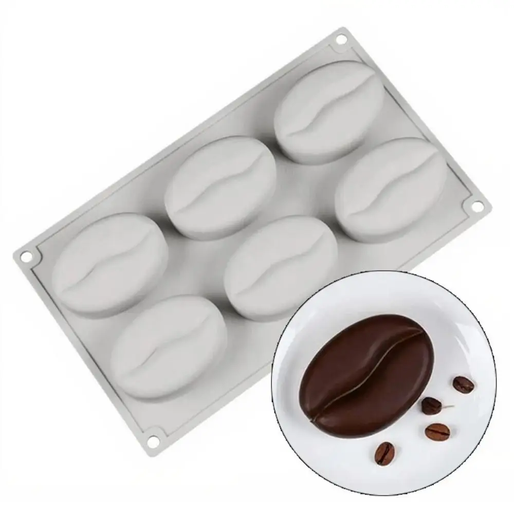 6/12/28 Cavity Coffee Beans Silicone Mold Heat Resistant Flexible Dessert Mold Food Grade Silicone Handmade French Pastry Mold