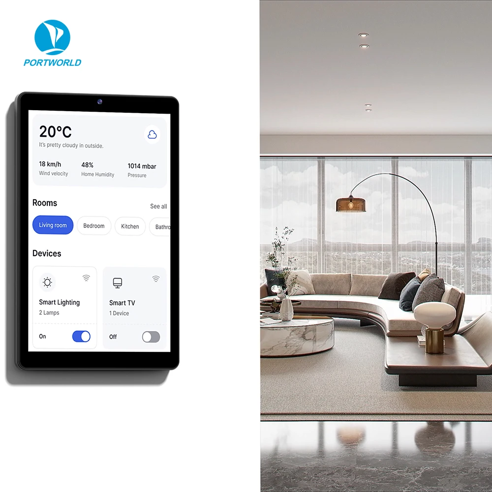 YC-SM08P 8 Inch RK3576 Android 14 Smart Home Hub POE RS485 WiFi BLE5.4  IPS Central Control Touch Panel Wall Tablet