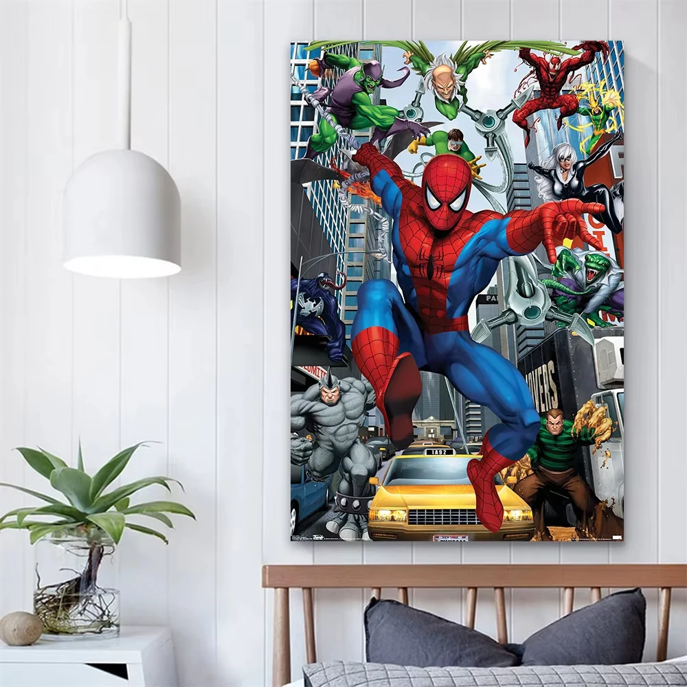 المنتقمون الكتابة على الجدران البوب الفن المنتقمون المشارك قماش اللوحة خارقة أعجوبة الكتابة على الجدران الأبطال الخارقين يطبع ديكور غرفة نوم ملصق