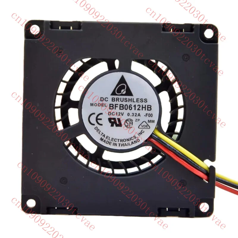 

New For BFB0612HB Server Cooling Fan DC 12V 0.32A 60*60*15mm 3-wire