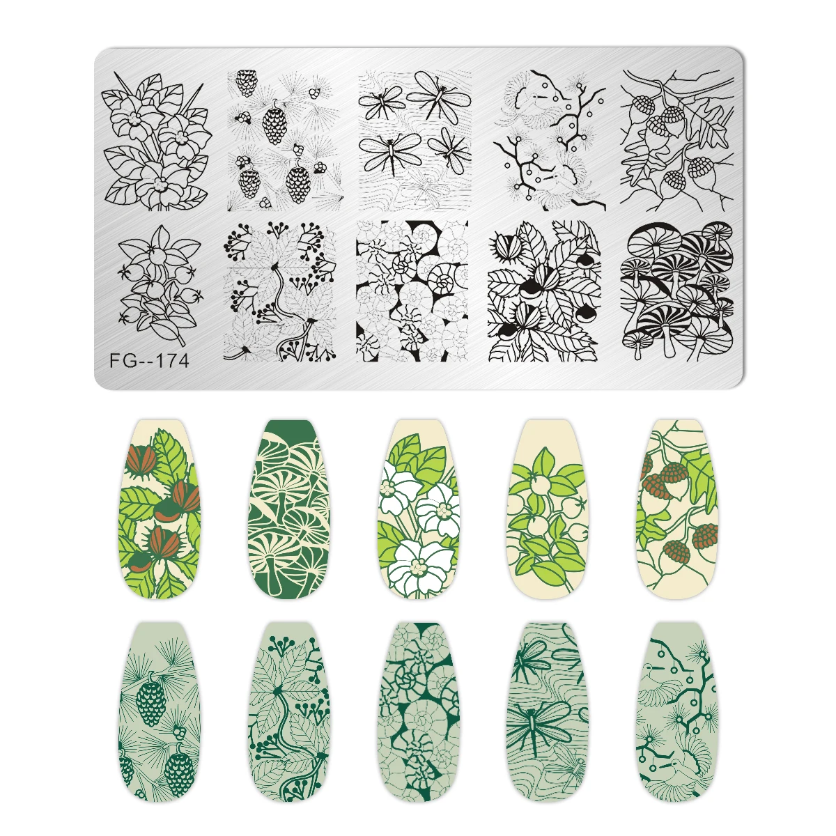 Orchid Leaves Nail Stamping Plates Animal Dandelion Butterfly Flower Floral Line Nail Art Templates Printing Stencil Tools