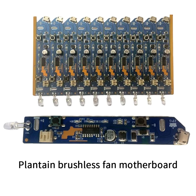 Multifunctional Banana Fan USB Rechargeable Mini Fan PCBA Mini Fan Circuit Board Three Gears With Lights Motherboard B