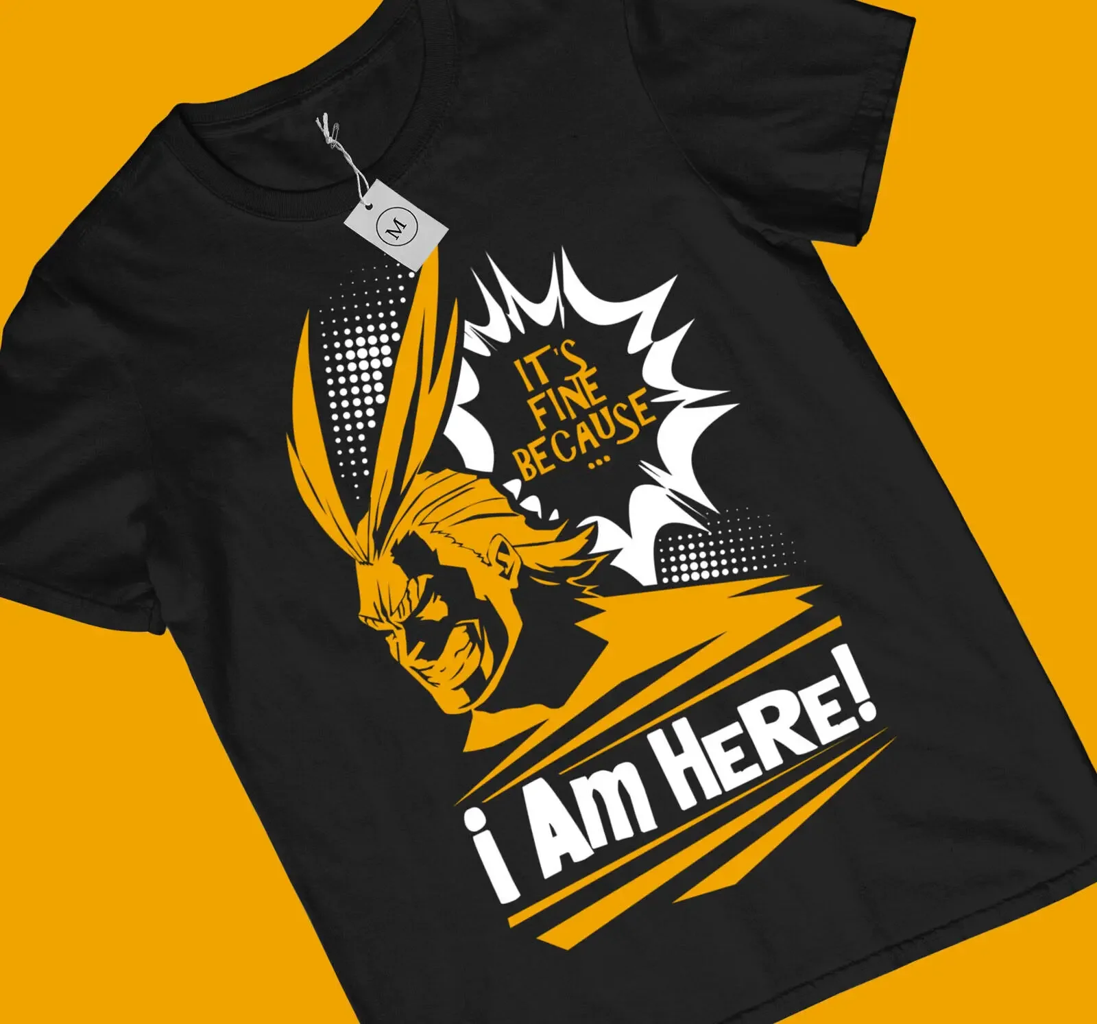 All Might I Am Here Boku No Hero Unisex Shirt for Anime and Manga Lovers