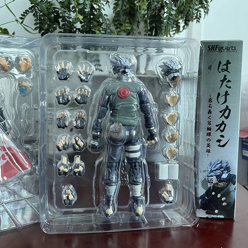 بانداي-لعبة شخصية أنيمي ناروتو شيبودن ، ألعاب SHF هاتاكي كاكاشي ، بطل زينة غرفة الشارينغان ، دمى نموذجية