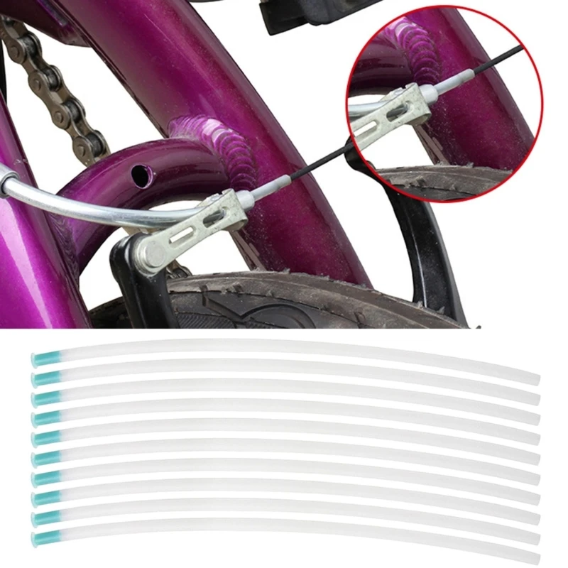 2024 New 10 Pcs MTB Road Bike V Brake Noodles Cable Guide Pipe Oil Injection Inner Pipe Bikes Cable Guide Oil Tube Inner Pipe