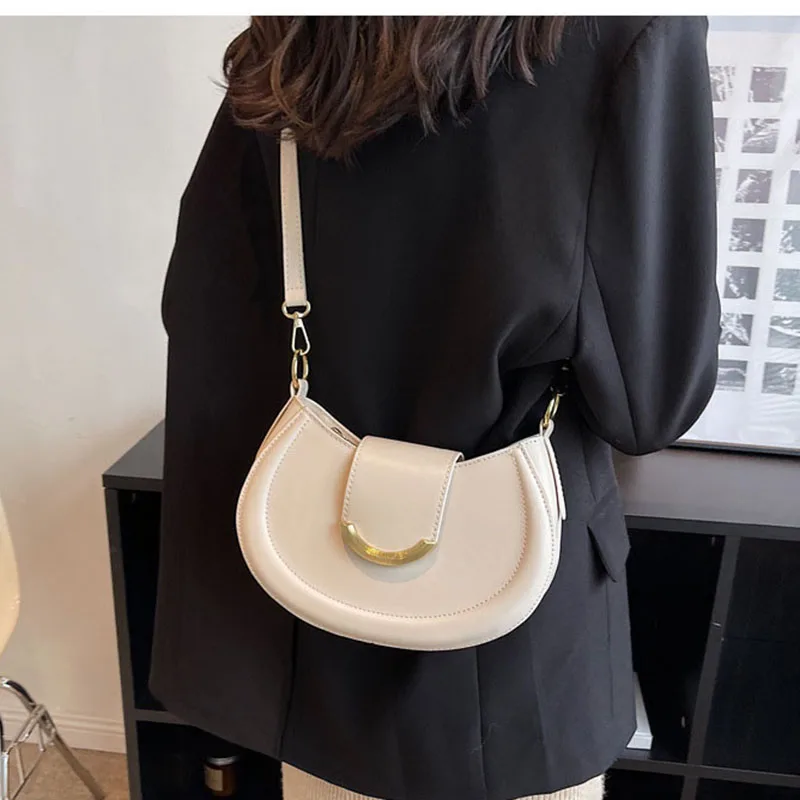 

New Fashionable High-end Moon-shaped Crossbody Bags Showing Luxury Women's Single Shoulder Bag Elegant lady Handbags bolso mujer