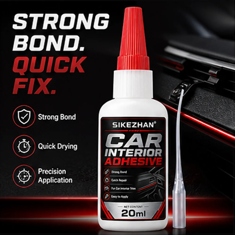 20ml Car Roof Lining Repair Adhesive, High-Strength Quick-Setting Auto Interior Glue for Headliners, Ceilings, Panels and Trims