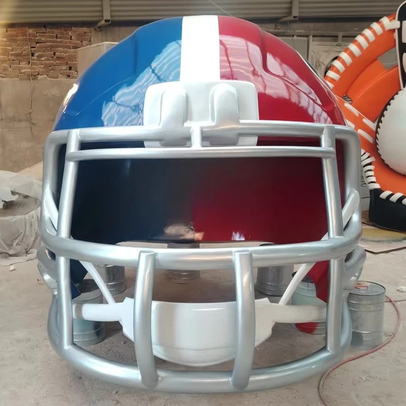 Giant Model Outdoor Fiberglass Football Helmet Sculpture