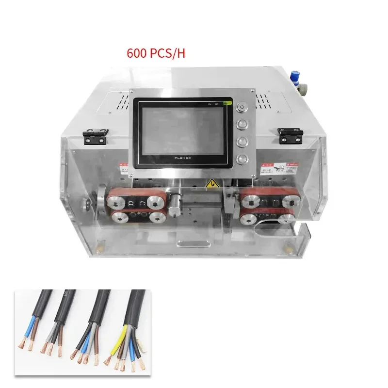 Automatic touch screen with positive and negative straightener, round sheathed wire, inner and outer double-layer inner and