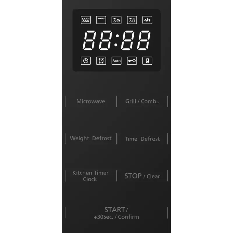 24 Inch 60cm Built-in Microwave With 0.7 Cu.ft. 20L Capacity, Touch Control, Black Microwave Oven