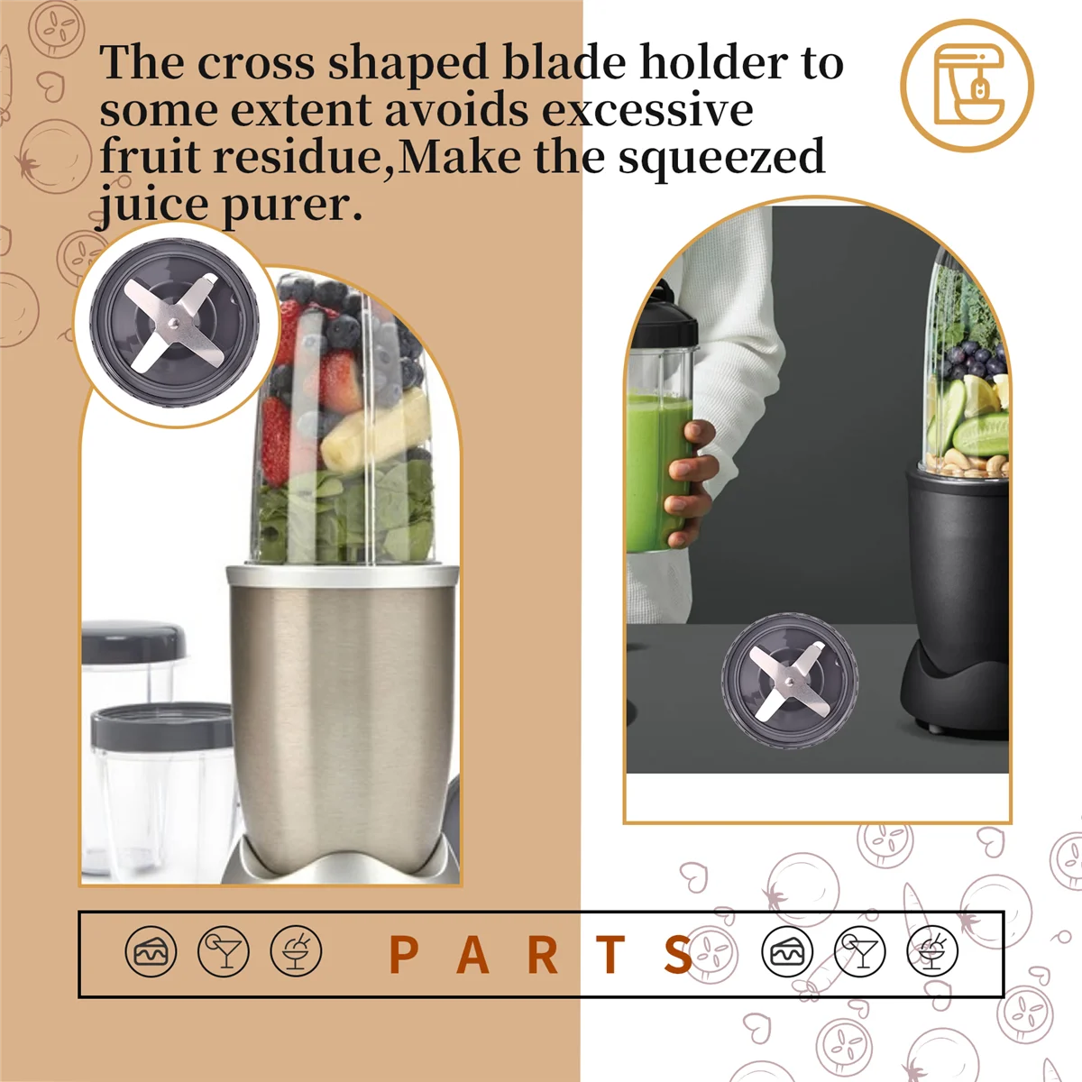 Shop Now Extractor Blade Fit for NutriBullet 600W / Pro 900W Extctor Blade Series for NutriBullet Blender Blade