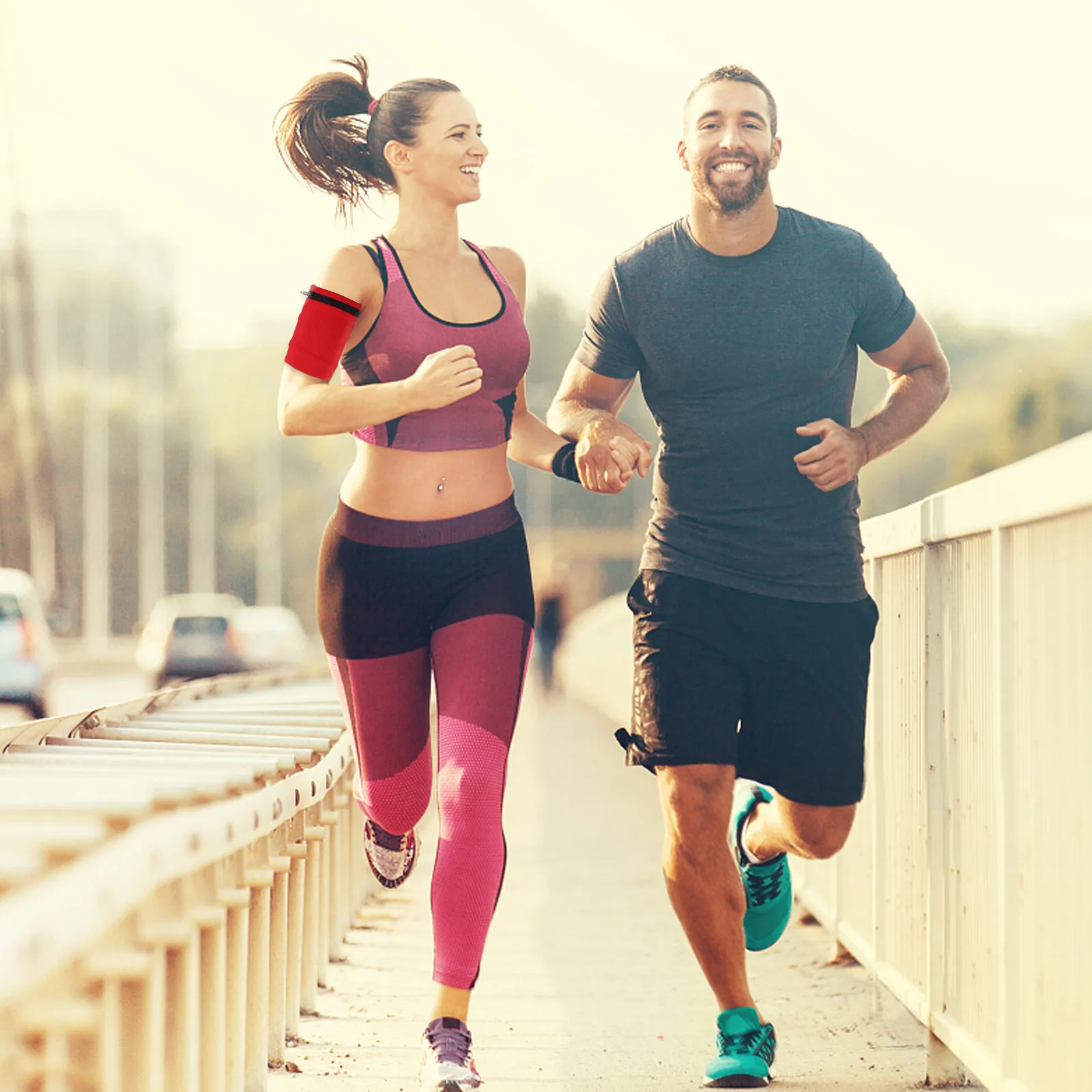 

Наручный чехол из эластичной ткани, легкий, с карманом на молнии, для бега, походов, фитнеса, держатель для телефона, для занятий спортом на открытом воздухе