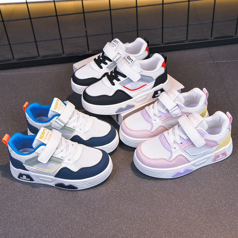 Fashion Plus Size Kids Sneakers 2026 Autumn New Breathable Boys Mesh Shoes Simple Versatile Girls Casual Shoes Кроссовки Детские
