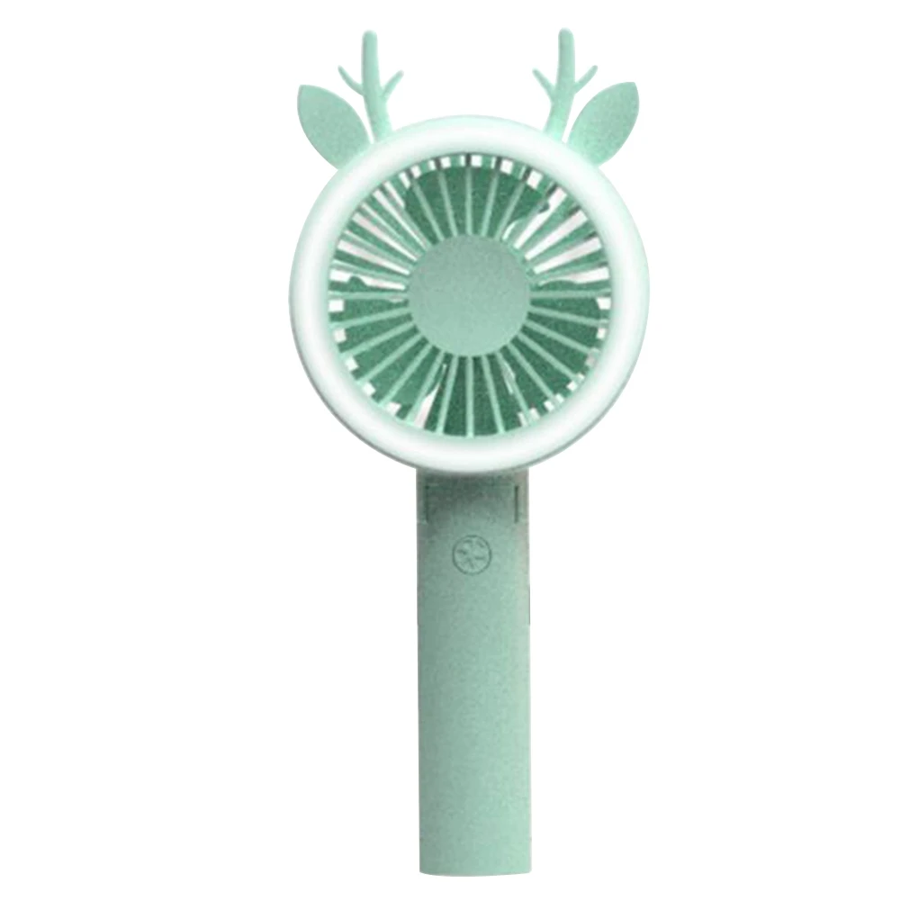 Rechargeable Fan Air Cooler Operated Hand Held USB Solid Color Hand Portable Desktop Home Office Fan,Green