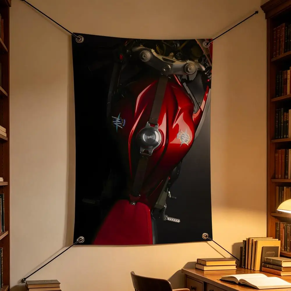 Motorcycle MV Agusta Racing Legacy Flags Personalized Flag Room Dorm Camping Picnic Garage Bar Indoor Outdoor Wall Decor