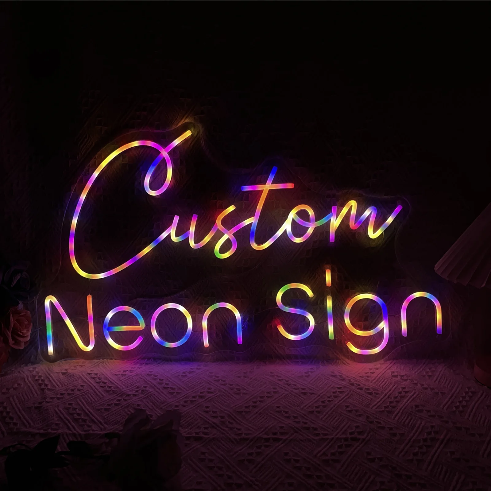 

RGB Custom Neon Sign Personalized LED Neon Lights Multiple Colors Neon Light Signs Wedding Birthday Logo Gifts Room Wall Decor