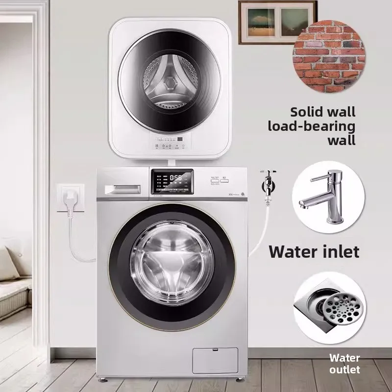 Wall mounted drum washing machine, fully automatic small washing and drying integrated washing machine, visualized large window