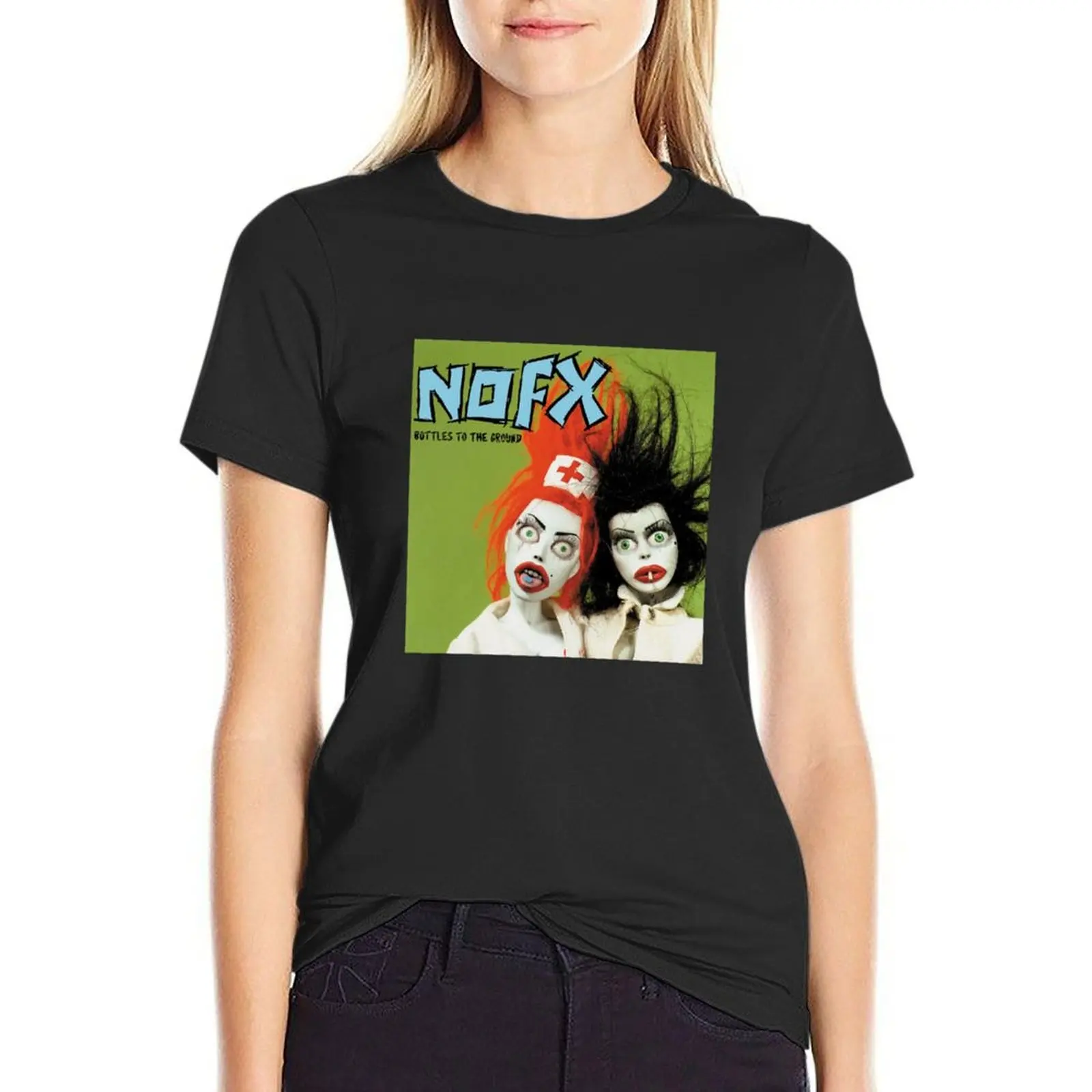 NOFX Bottles To The Ground Album Cover. T-Shirt cute clothes funnys female lady clothes luxury designer clothing Women