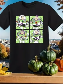 2025新款夏季迪士尼巴斯光年圖案男士休閒T卹,男女通用,休閒舒適運動短袖圓領 6 最佳銷售 巴斯光年原版 - №3