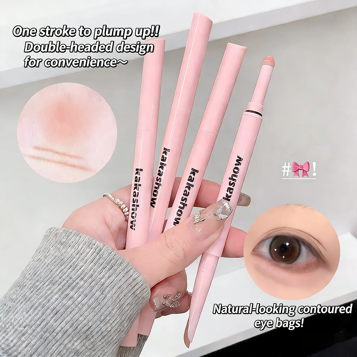 Meniskus Doppelendiger Lying Silkworm Eyeliner Stift Diamant Glitzer Matt Aegyosal Stift Aufhellende Creme Schatten Highlighter Make-up