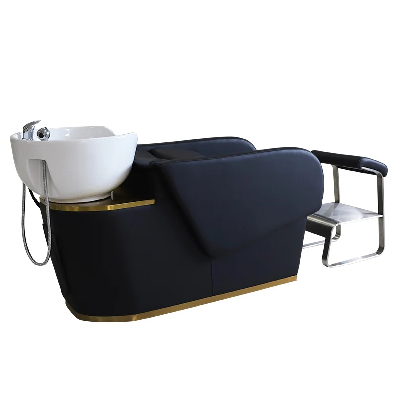 Modern Lay-Down Shampoo Bed Chair with Waterproof Design for Salon Hotel or Hospital Use Sleek and Stylish