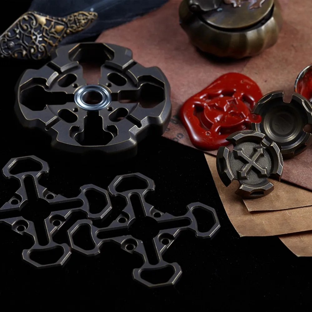 TMAX EDC Redemption Mechanical Metal Rotating Buck Ball Fingertip Gyroscope Desktop Stress Relief Toy
