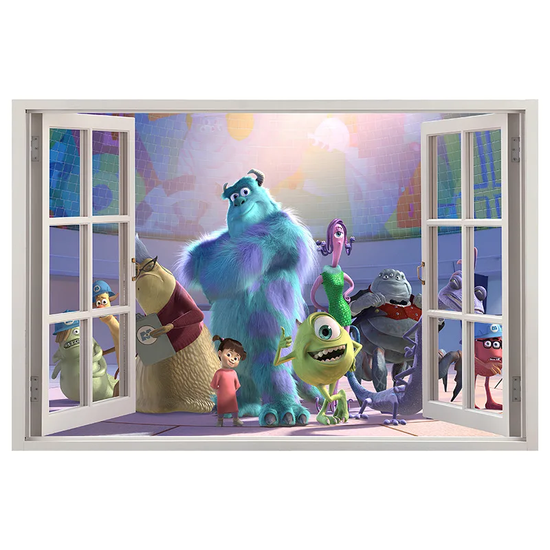 Виниловая наклейка Monster Art University, настенная художественная наклейка, съемный декор, самоклеящаяся