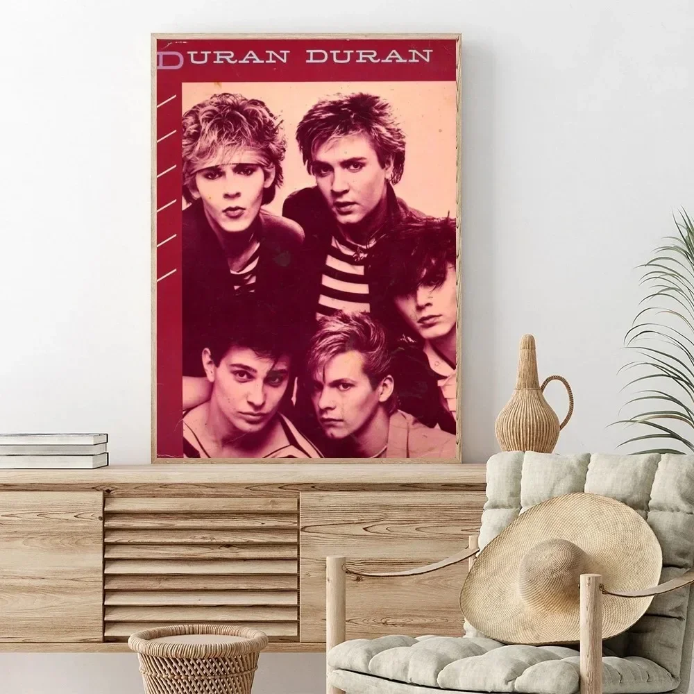 Classic British Band Duran Duran Poster Kraft Club Bar Paper Vintage Poster Wall Art Painting Bedroom Study Stickers