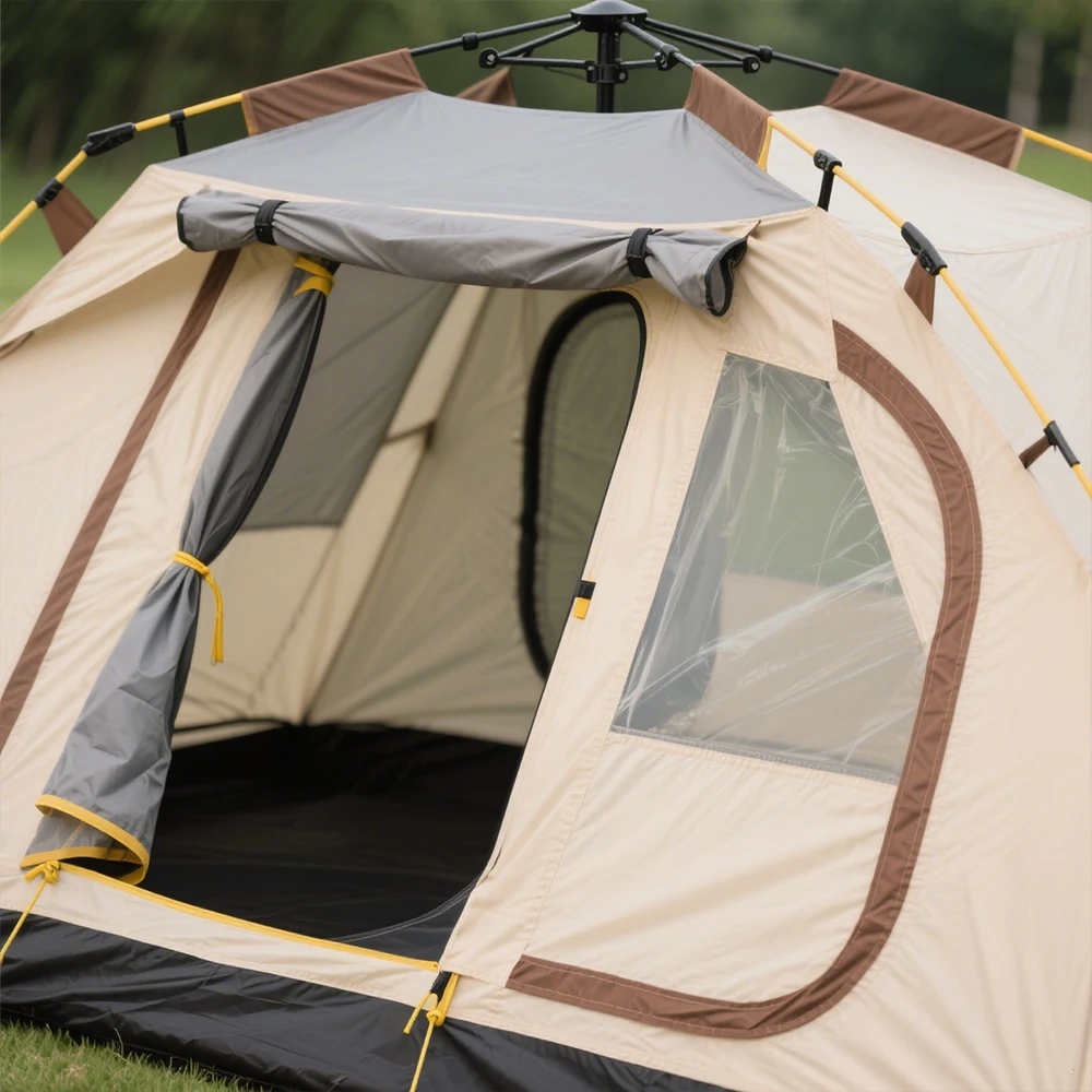 

STLF Factory Custom 1-2 Person Camping Tent Single Double Layer Quick Set-Up Easy Storage Automatic Travel Beach Outdoor Tent Ox