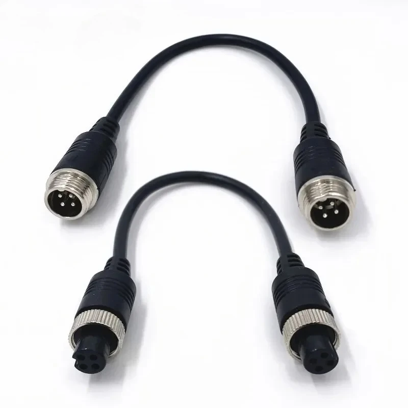 

1Pcs M12 4Pin Aviation Male to Male or Female to Female Extension Cable GX12 Adapter for CCTV Camera Security DVR 20CM