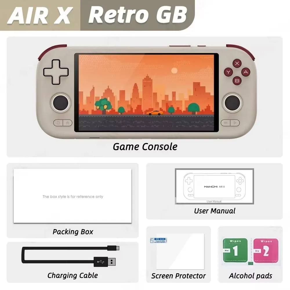 MANGMI AIR X Handheld Game Console Qualcomm Snapdragon 662 5,5'' Touchscreen 15W Snelladen Android 14 Actieve Koelventilator Cadeau