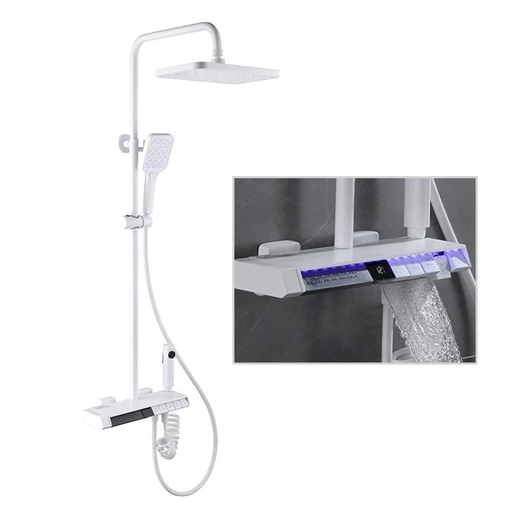 Shower Sets and Faucets Bath Shower Mixer Brass Rainfall Smart Digital Shower Set