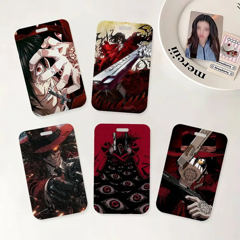 

Держатель для удостоверений личности в стиле аниме H-Hellsings с ремешком на шею для офиса, школы, для именных карт и удостоверений