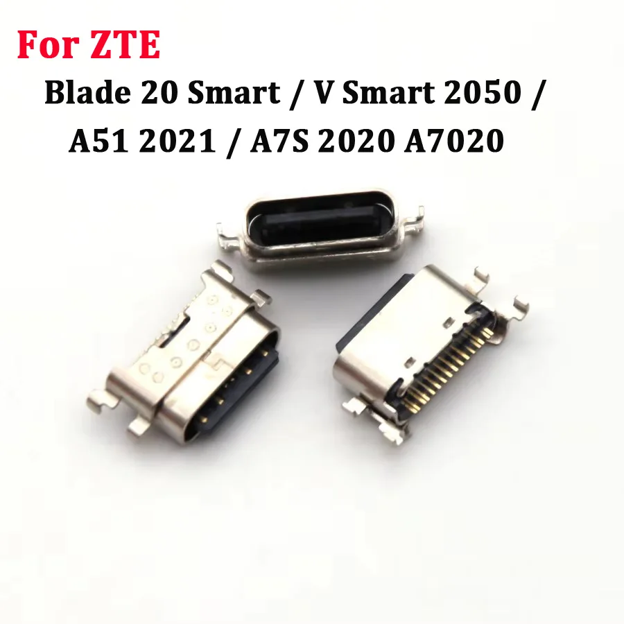 5-50Pcs Usb Charger Charging Dock Port Plug Conatct Connector For ZTE Blade 20 Smart / V Smart 2050 / A51 2021 / A7S 2020 A7020