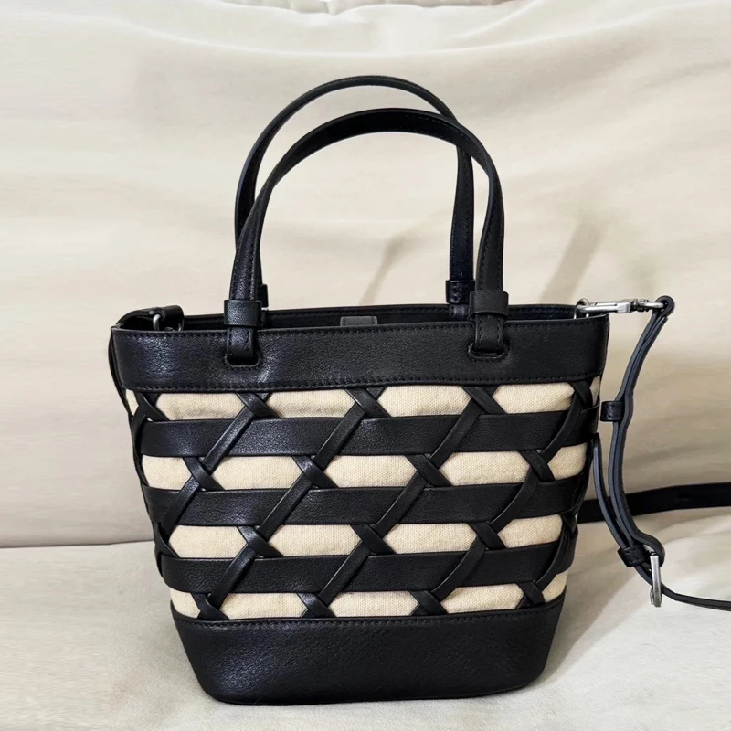 

Vintage Small Tote Bags For Women Luxury Designer Handbag And Purses 2025 New In PU Hand Woven Hollow Sequined Underarm Shoulder