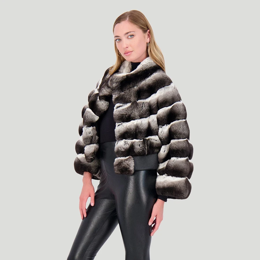 Natural Rex Rabbit Fur Coat Women's Winter Jacket Real Fur Coats 2024 High Quality Luxury Short Genuine Rabbit Fur Jackets