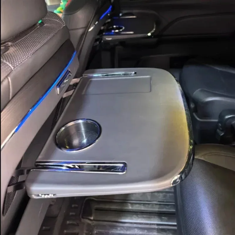 for Toyota Sienna Car Electric for SEAT Back Small Table Board w/ Ambient Light Wireless Charger Foldable Laptop Table Plate
