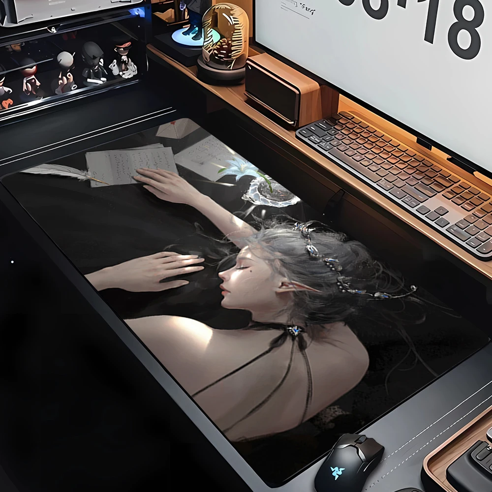Ghostblade Princess Game Mouse Pad Gamer Keyboard Pad accessori per giochi per Pc tappetino per Mouse in gomma Speed tappetino per Mouse personalizzato
