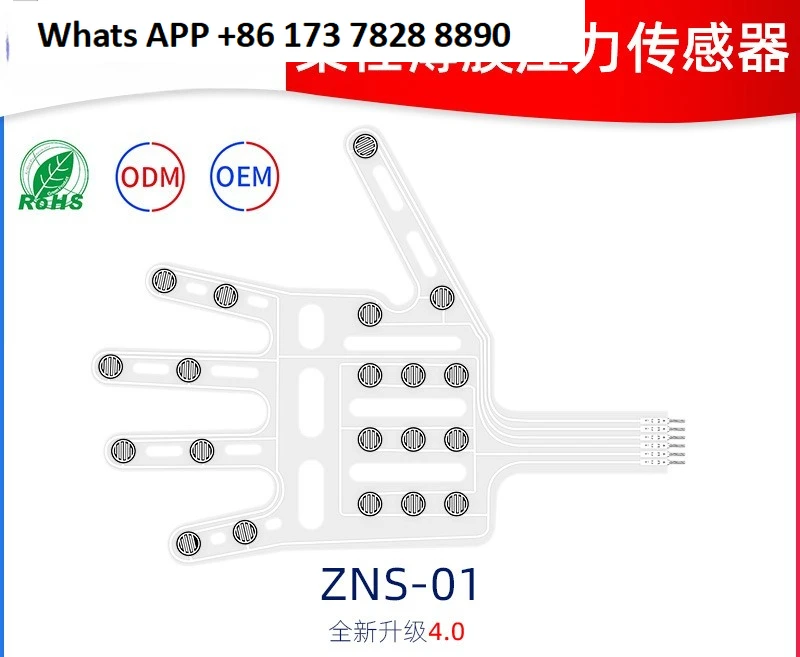 

Flexible Resistive Thin Film Pressure Sensor ZNS-01 Glove Type High Precision Flexible Thin Film Pressure Sensor